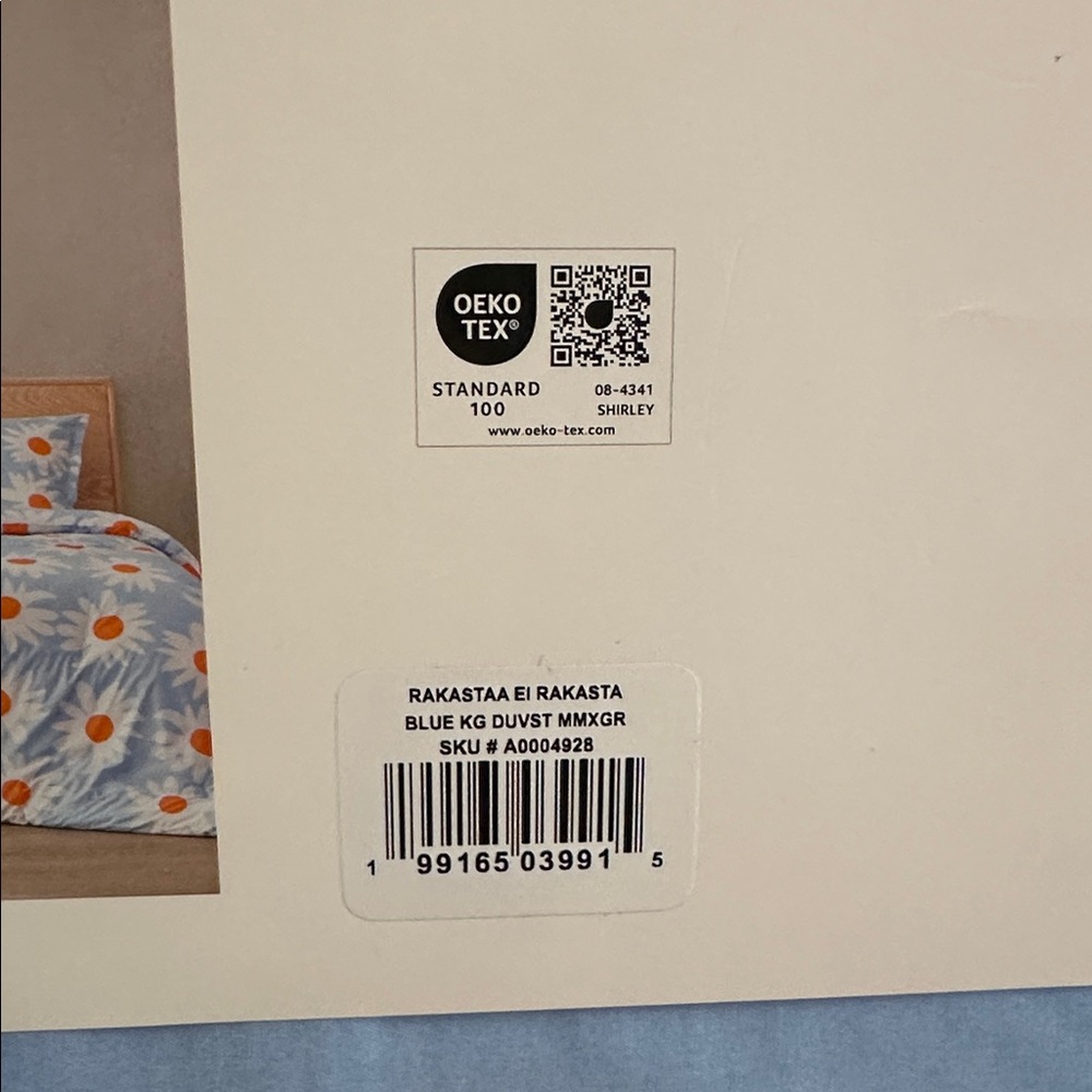 Marimekko Rakastaa King Sized Duvet Cover & Sham Set NEW - Picture 5 of 6